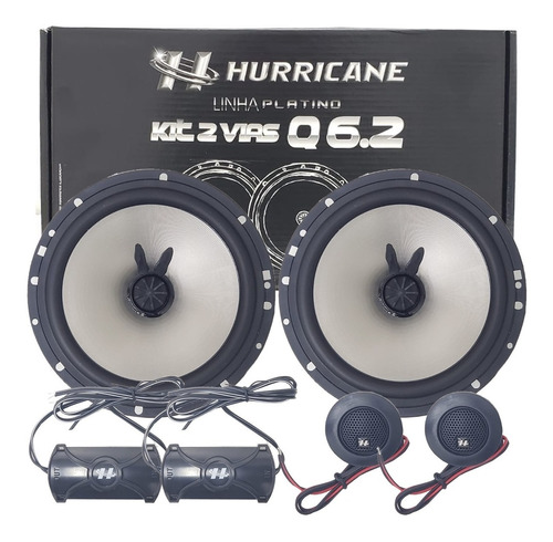 Kit Alto Falante 2 Vias 6 Pol Dianteira Ou Traseira 160w Rms