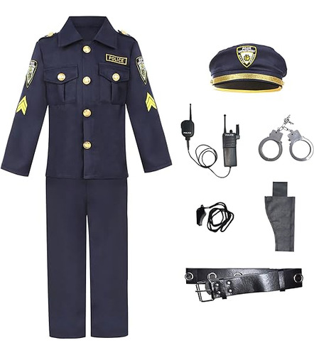 Disfraz Policia Para Niños Disfraz Policia Lujo Para Niños D