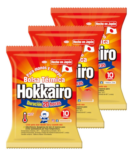 Pack Promocional Hokkairo - 3 Packs (30un) Bolsa Térmica