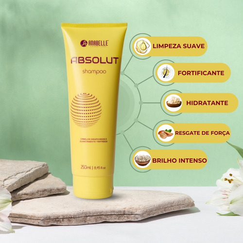 Kit Shampoo e Condicinador Absolut 250ml cada Anabelle Cosméticos