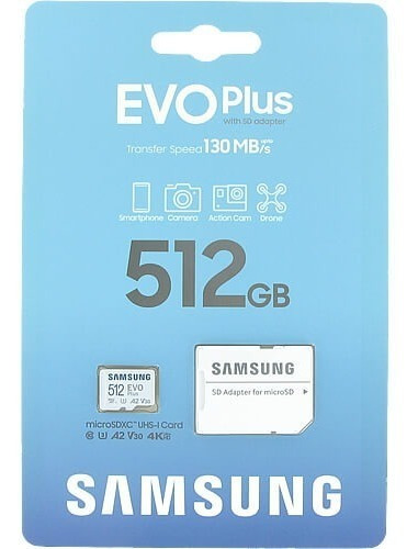 Tarjeta Micro Sd Samsung Evo 512gb 130mb/s U3 4k Original