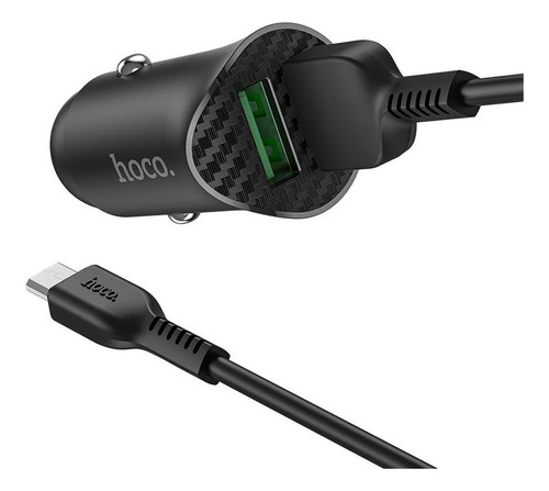 Cargador Usb A Micro Usb V8 Hoco Z39 18w Carga Rápida Azul