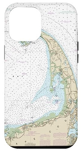Funda Para iPhone 14 Pro Max Nautical Chart - Cape Cod Ba-02