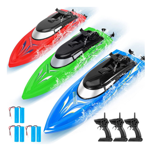 Barco Rc De 3 Pozos, Botes De Control Remoto Para Niños Y G