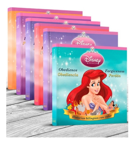 Disney Princesas Historias Bilingues Con Valor 6vols