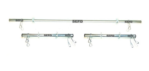 Imagem 3 de 3 de Kit De Barras Para Halteres Supino Com Presilhas