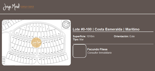 Lote Mar #0-100 - Costa Esmeralda - Maritimo - 1016m2 #id 25902