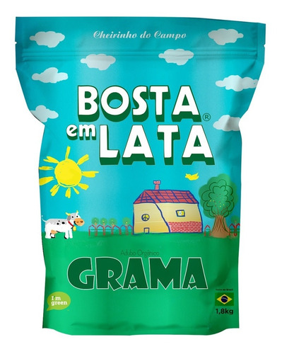 Fertilizante Orgânico Bosta Em Lata Grama Zip - 1,8 Kg