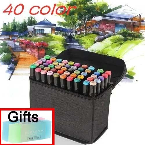 Marcadores Negros De 40 Colores Touch Five Student