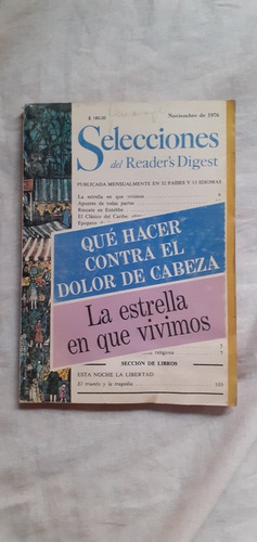 Selecciones Noviembre 1976 Dolor De Cabeza 