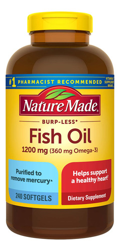 Nature Made Fish Oil 1200mg 240 Softgels