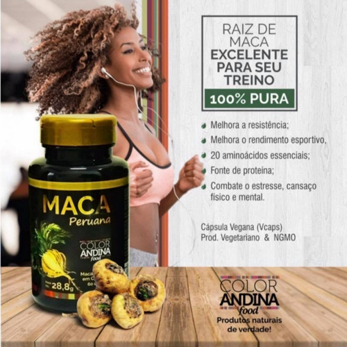 Imagem 4 de 5 de Maca Peruana Amarela Pura Dos Andes 60 Cápsulas Color Andina