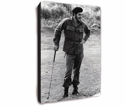 Che Guevara Jugando Al Golf - Laminas En Bastidor