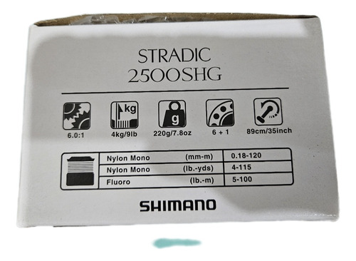 Carrete Spinning Shimano Stradic 2500shg Rel 6.0:1