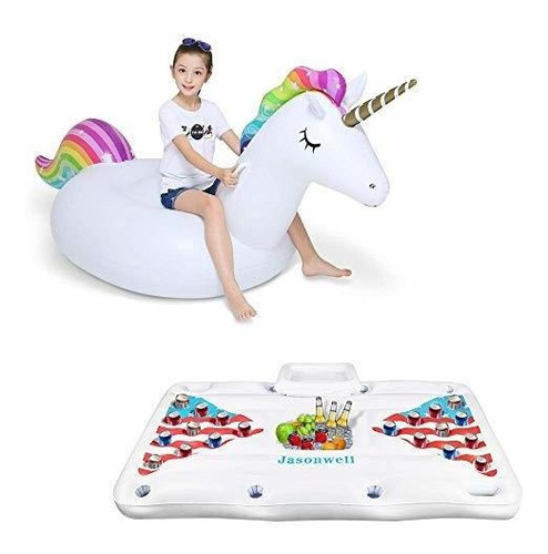 Inflables Para Piscina De Unicornio Y De Mesa Gigante