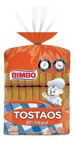 Bimbo Tostadas Integrales Tostaos 2 Paquetes De 300 G