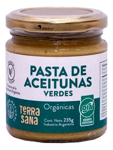 Pasta De Aceitunas Verdes 235gr Terra Sana