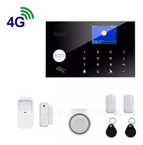 Kit Alarma Gsm Wifi 5 Sensores Movimiento Inalambricos Casa Negocio