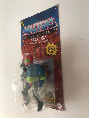 Trapjaw Motu Origins Trap Jaw Mandibula Retro Unpunched Card (Usado)