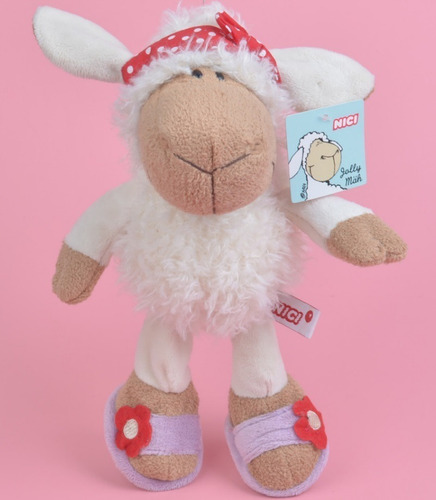 Ovelha Pelúcia Nici 25 Cm Presente Infantil Menina Criança