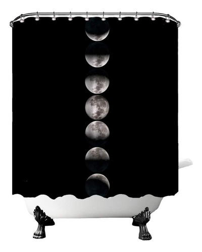 V Fushvre Moon Juego De Cortinas De Ducha Cortina De Baño