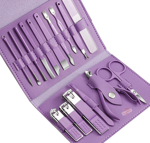 Set 16 Pcs Manicura Pedicura Profesional Belleza Estuche Y-5