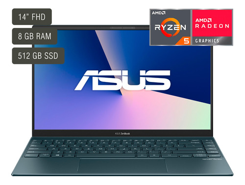 Notebook Asus Zenbook 14´ Um425 Amd 8gb/512ssd/win- Tecnobox