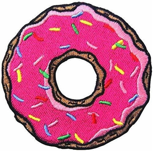 Parche De Donut Rosa Para Planchar/coser Fresa, Donut, ...