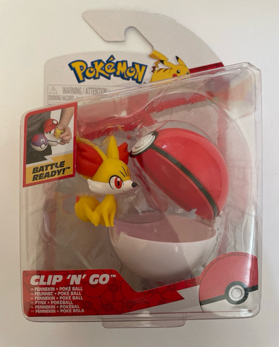 Fennekin Y Pokebola Pokemon Battle Ready Clip N Go Pokeball (Usado)
