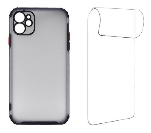 Carcasa Para iPhone 12 Tpu Color + Lamina De Hidrogel