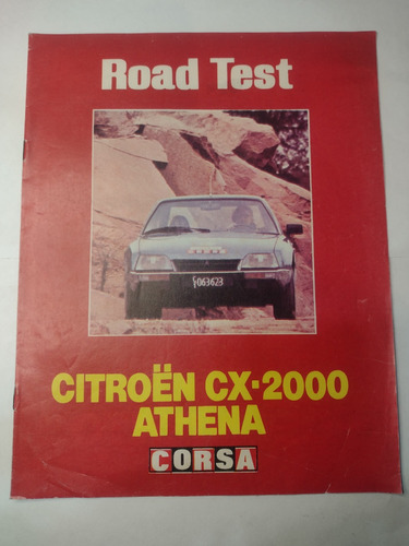 Suplemento Road Test Citroen Cx-2000 Athena Revista Corsa 