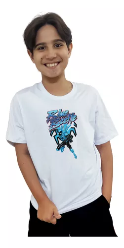 Camiseta Nostálgica Besouro Japonês Cobra Azul Desenho Antig