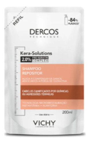 Refil Shampoo Repositor Vichy Dercos Kera-solutions 200ml