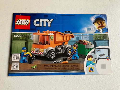 Lego 60220 Camión De La Basura - Usado-sin Caja-sin 1 Pieza