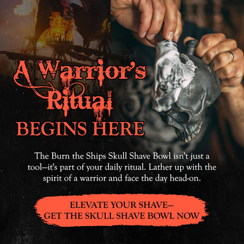 Burn The Ships - Tazón De Afeitar Para Afeitar, Hecho A Mano