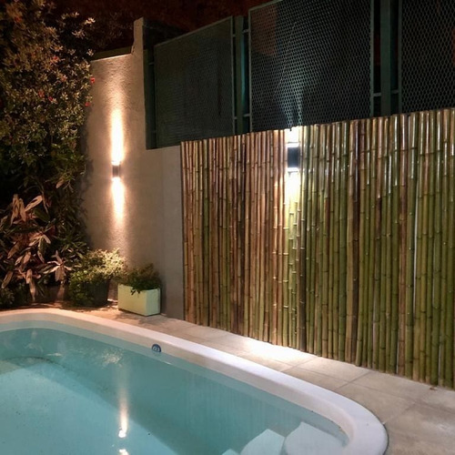 Cerco De Caña De Bambu Tacuara 1m Base X 070 Altura