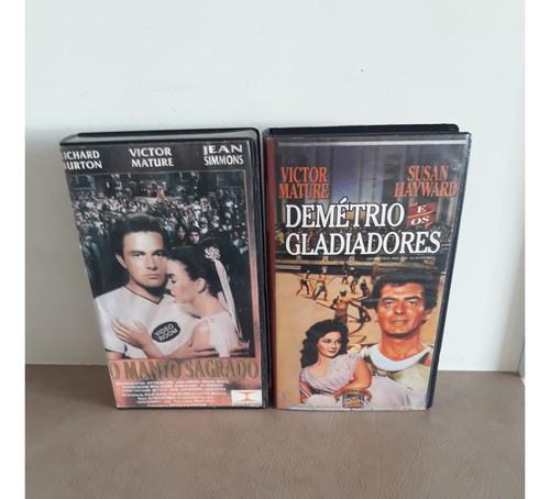 Fitas Vhs O Manto Sagrado E Demétrio E Os Gladiadores - Raro (Usado)
