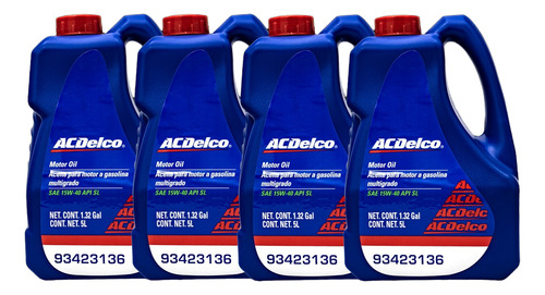 20 Litro De Aceite Mineral Ac Delco 15w40 Sl Garrafas 5l