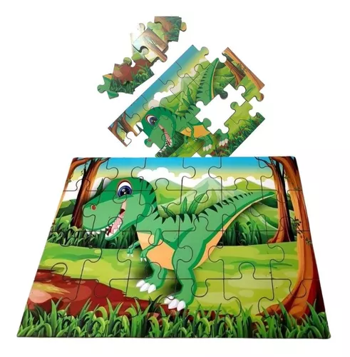 Dinossauro Dimeterodon p/ montar, Quebra-Cabeça 3D, 30 peças, Brinquedo e  decoração MDF