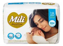 Comprar Fralda Descartável Mili Love & Care Rn 18 Fraldas Premium