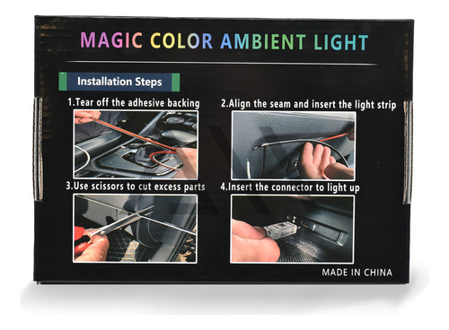 Luces En Tira Led Ambiental Para Piso Automotriz Luz Rgb