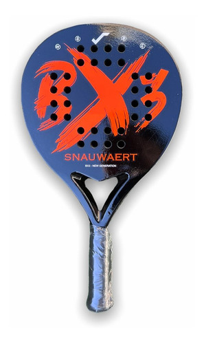 Paleta De Padel Snauwaert Bx3 Color Negro Con Naranja Fluo