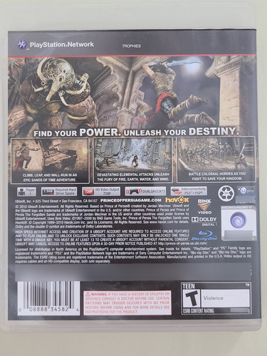 Jogo Ps3 Playstation - Prince Of Persia The Forgotten Sands (Usado)