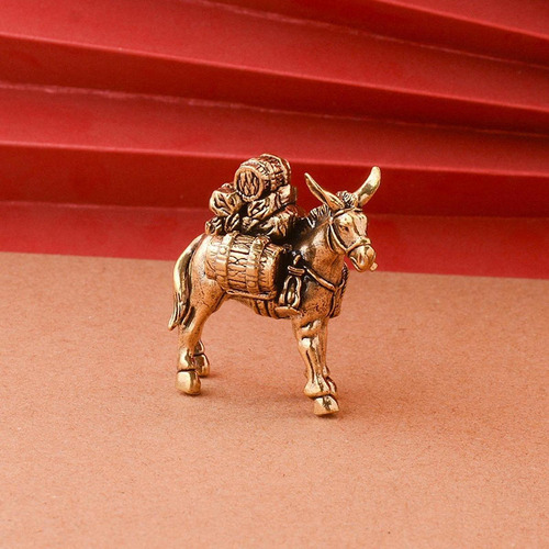 Li Escultura De Burro De Cobre, Miniatura, Figura De