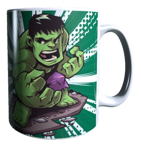 Taza The Incredible Hulk Dibujo En Un Cartel. 11 Oz.