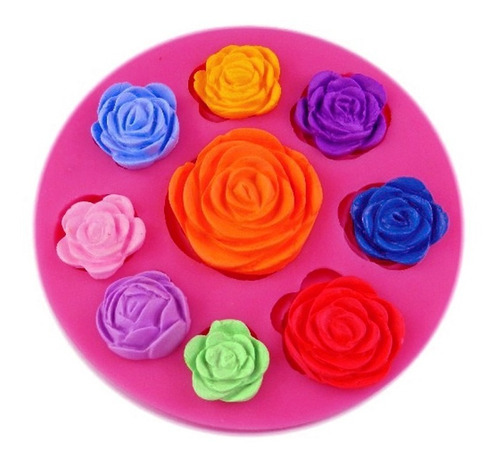 Molde De Silicone Rosas A193