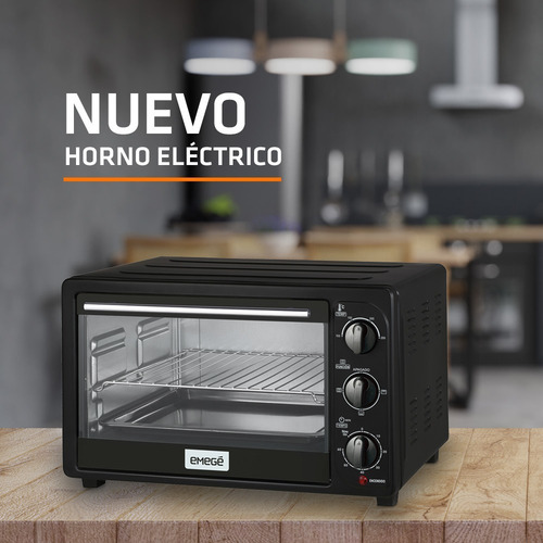 Imagen 3 de 7 de Horno Electrico Grill De Mesa 42 Litros Emege Hemg42n