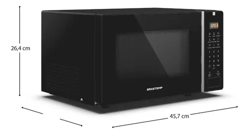 Micro-ondas Brastemp 23l Preto Com Multi Preparos - Bms23ae