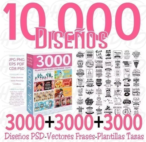 10mil Vectores De Frases + Plantillas + Formato  