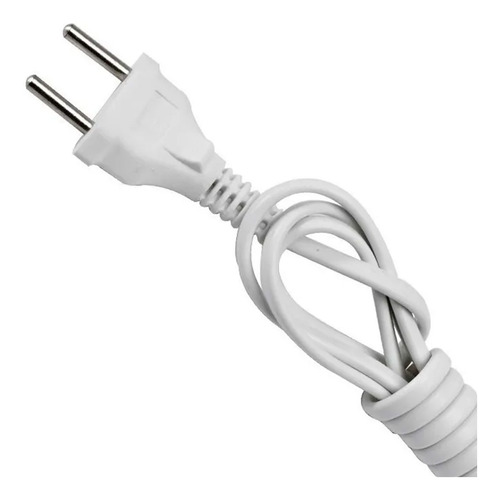 Imagem 3 de 3 de Kit 40 Cabo Força Branco Abajur Interruptor+plugue 2m Lucchi